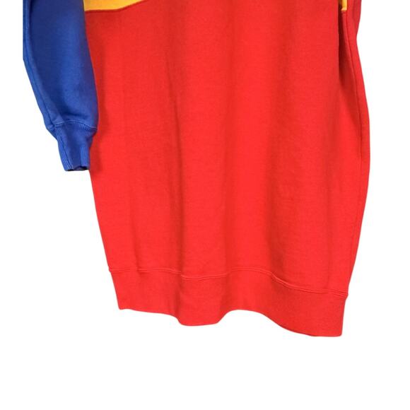 Vintage Polo Sport Ralph Lauren Women's Red Yellow Blue Sweatshirt Dress - L - Picture 6 of 9